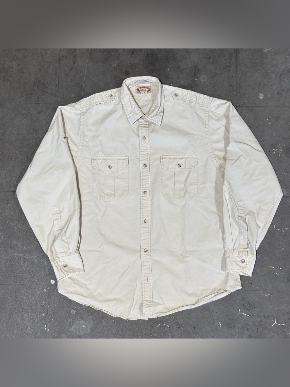 Vintage Banana Republic Mill Valley Safari Shirt 100% Cotton Hong Kong Sz Large